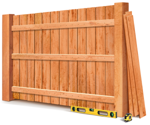 Image graphic of a wood privacy fence