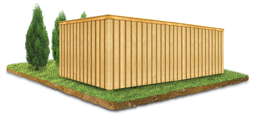 Image of a wood privacy fence graphic