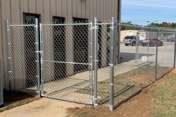 Commercial fence installation in Milton Florida
