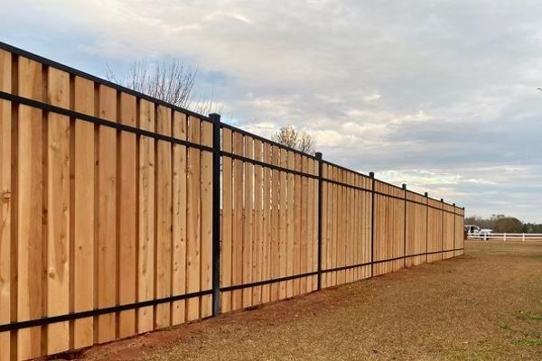 Wood fence installation in Milton Florida
