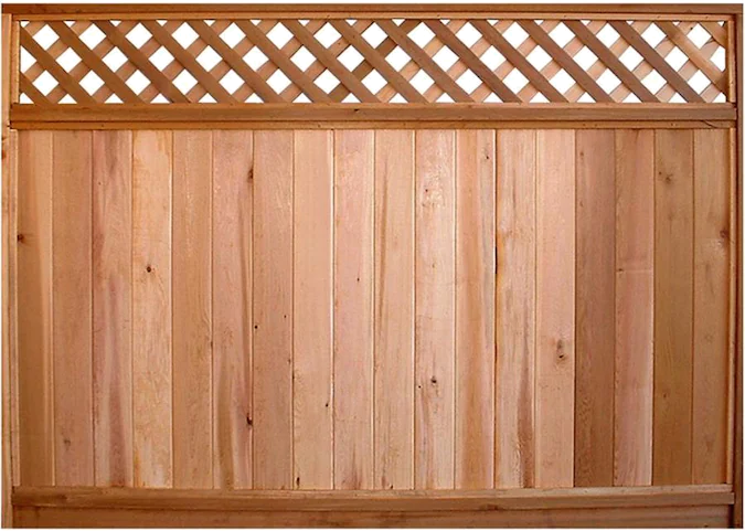 Wood fence section